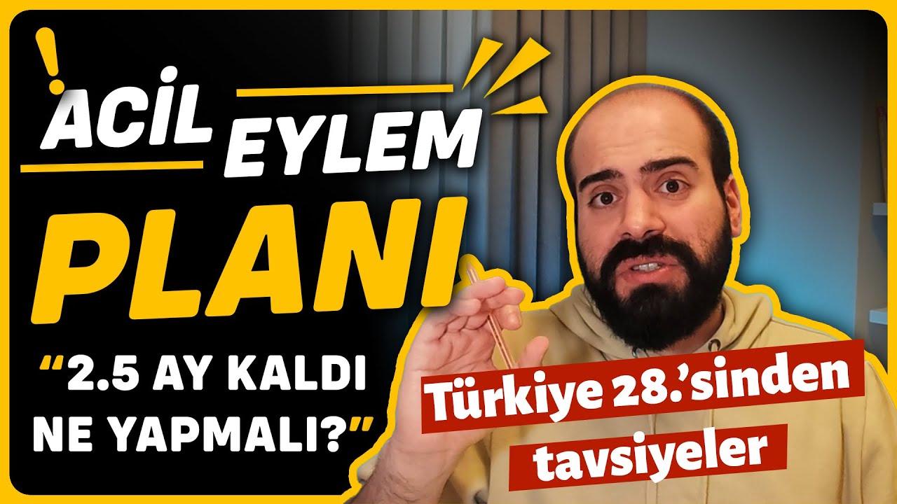 Seviye Seviye 2.5 Aylık Acil Eylem Planı #tyt #ayt #yks