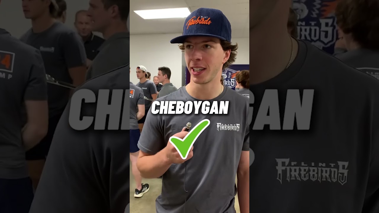 Firebirds Try to Pronounce Michigan Cities #flintfirebirds #hockey #michigan #fuelthefire