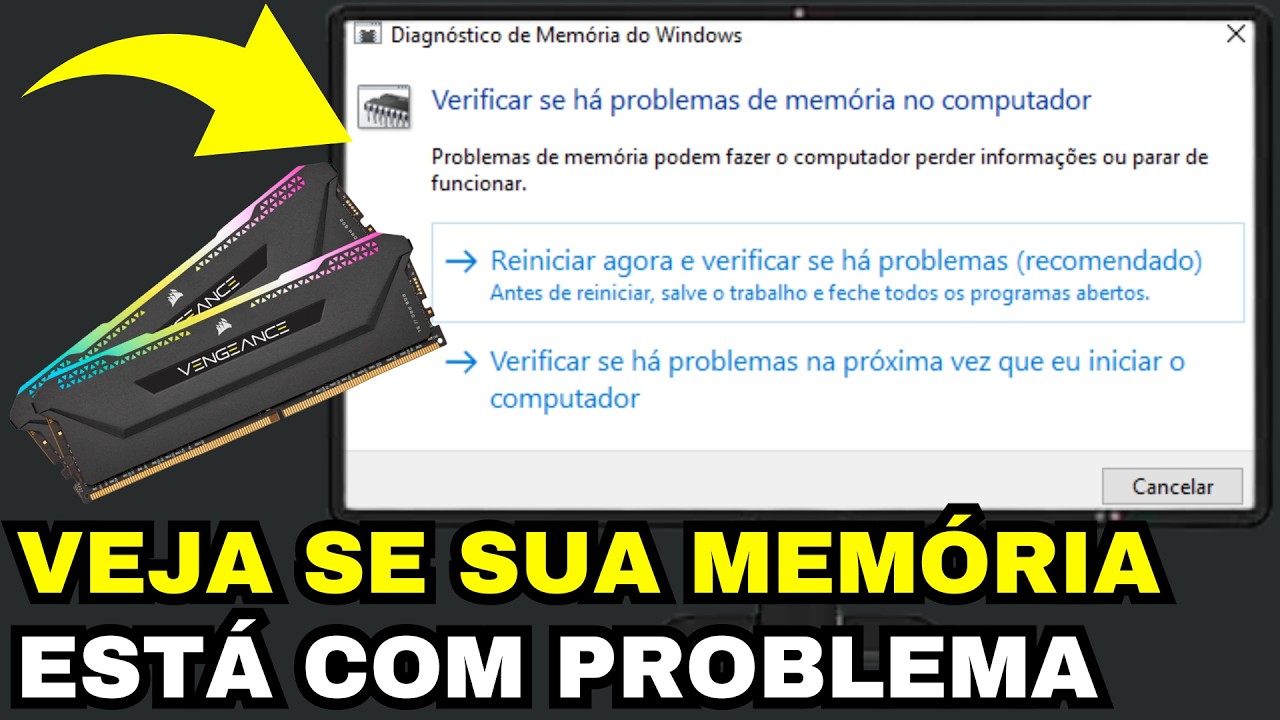 COMO Testar E Corrigir PROBLEMAS DA SUA MEMÓRIA RAM DO PC!