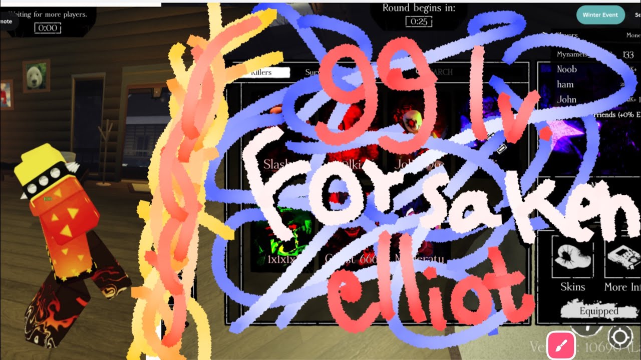 my elliot is 99level now!#forsakenroblox #roblox