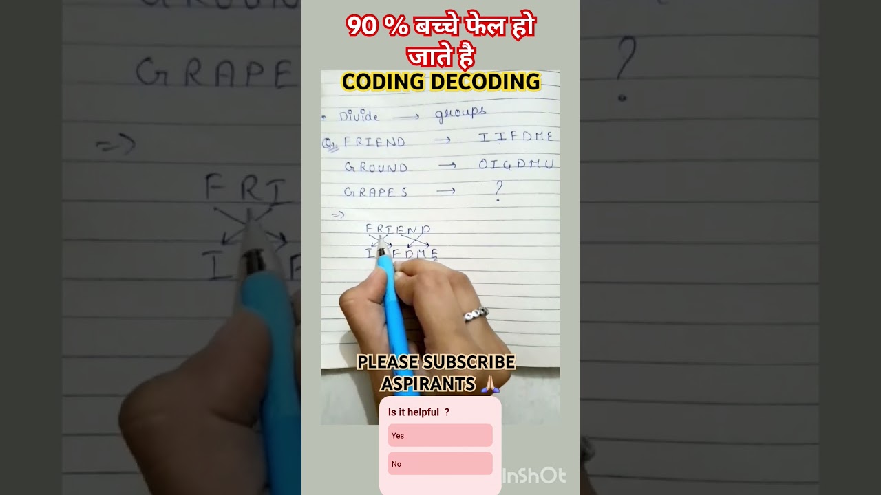 Master Coding-Decoding for Exams in 60s! 🕒 | Coding-Decoding in 30 Seconds! 🧠 