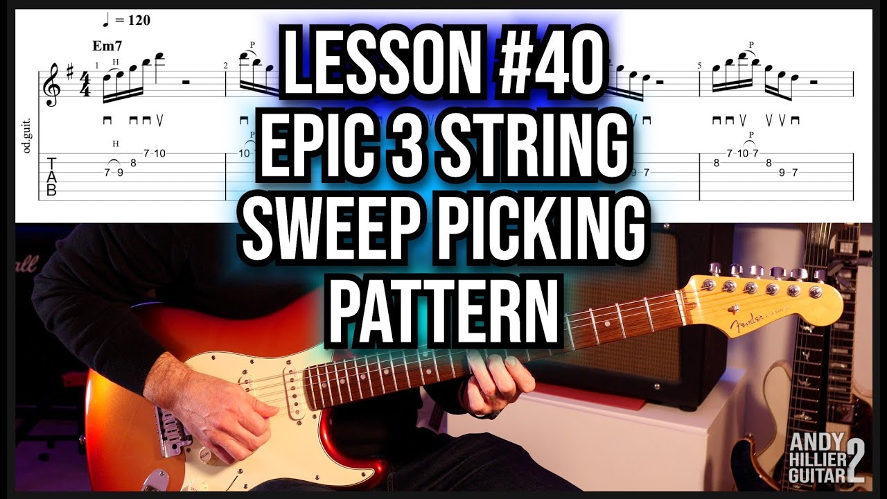 Learn 3-String Sweep Picking in E Minor | Guitar Technique Lesson #40