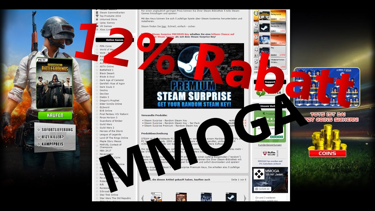 12% MMOGA Rabatt &hearts; Steam Key VERLOSUNG &hearts;
