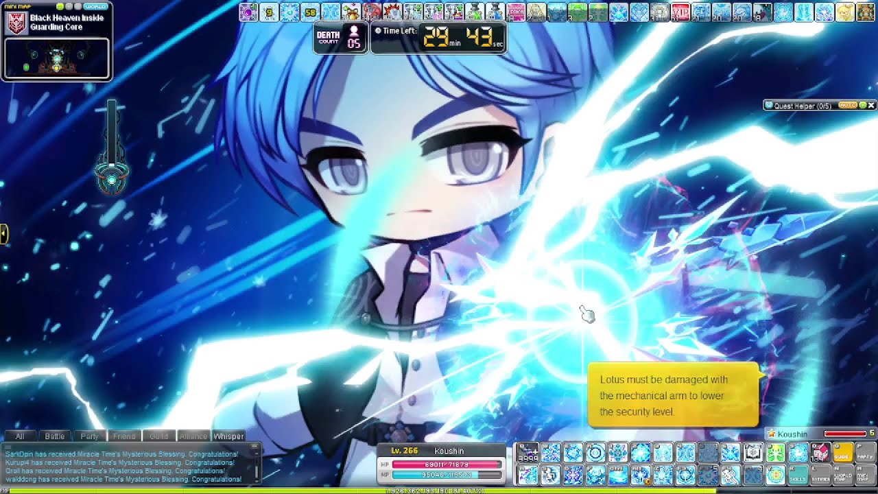 Maplestory | Kronos |  Ice/Lightning Arch Mage solo Hard Lotus