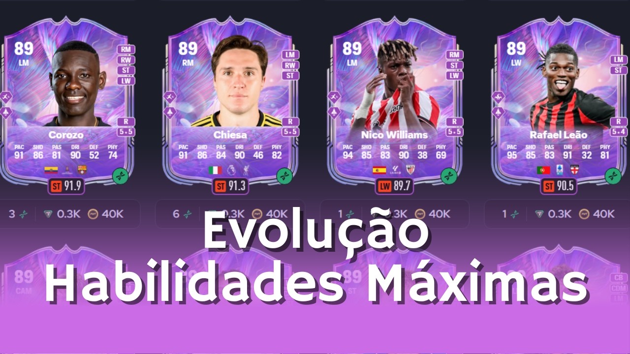 Melhores Jogadores para a Evolução Habilidades Máximas no FC 26