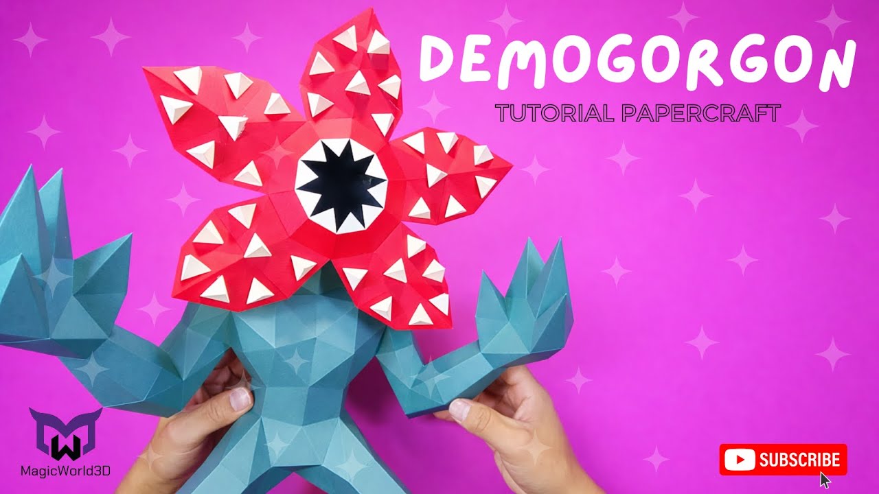 Tutorial Demogorgon Papercraft | MagicWorld3D [SVG-Cricut] [Studio3-Silhouette]
