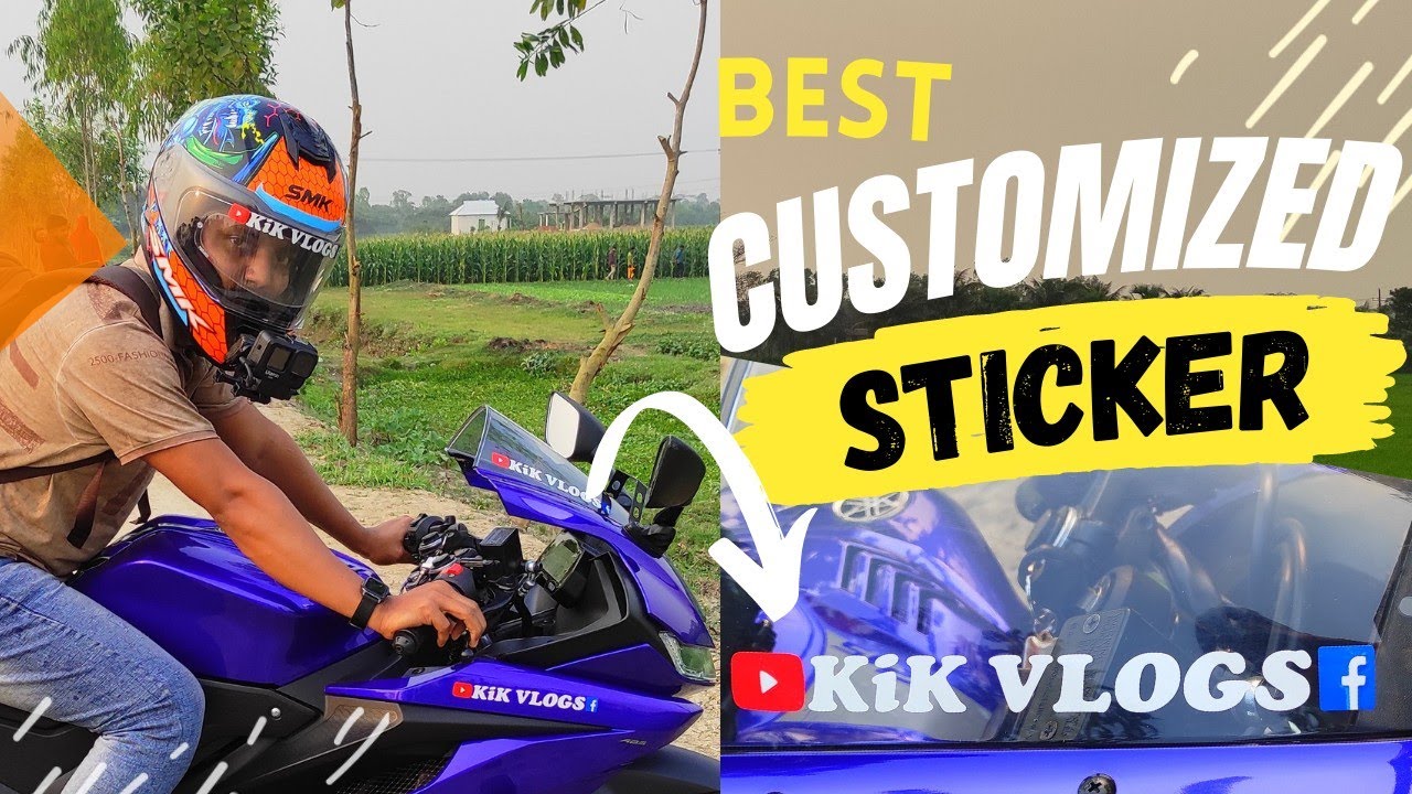 Customized Sticker for Bike || How To Get YouTube Channel Name Sticker || Vlog 12 || @KiKVlogs_