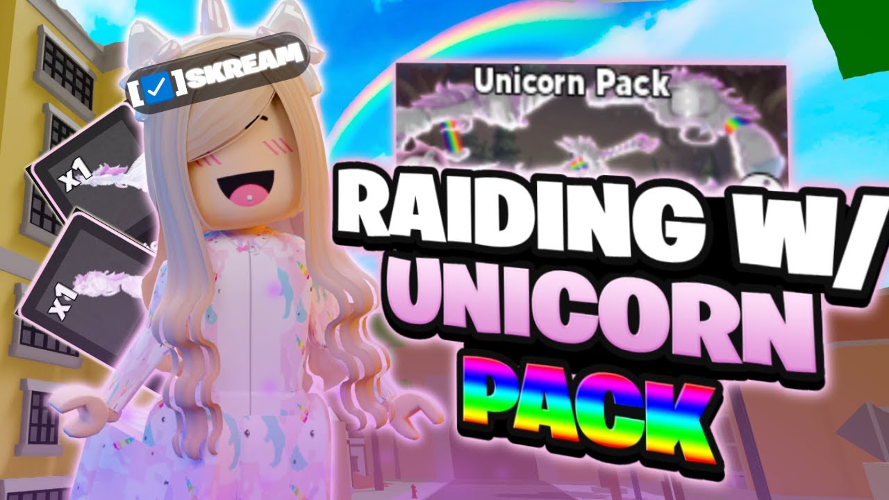 Raiding With The New UNICORN PACK In DaHood! 🦄🌈.. (I got jumped)