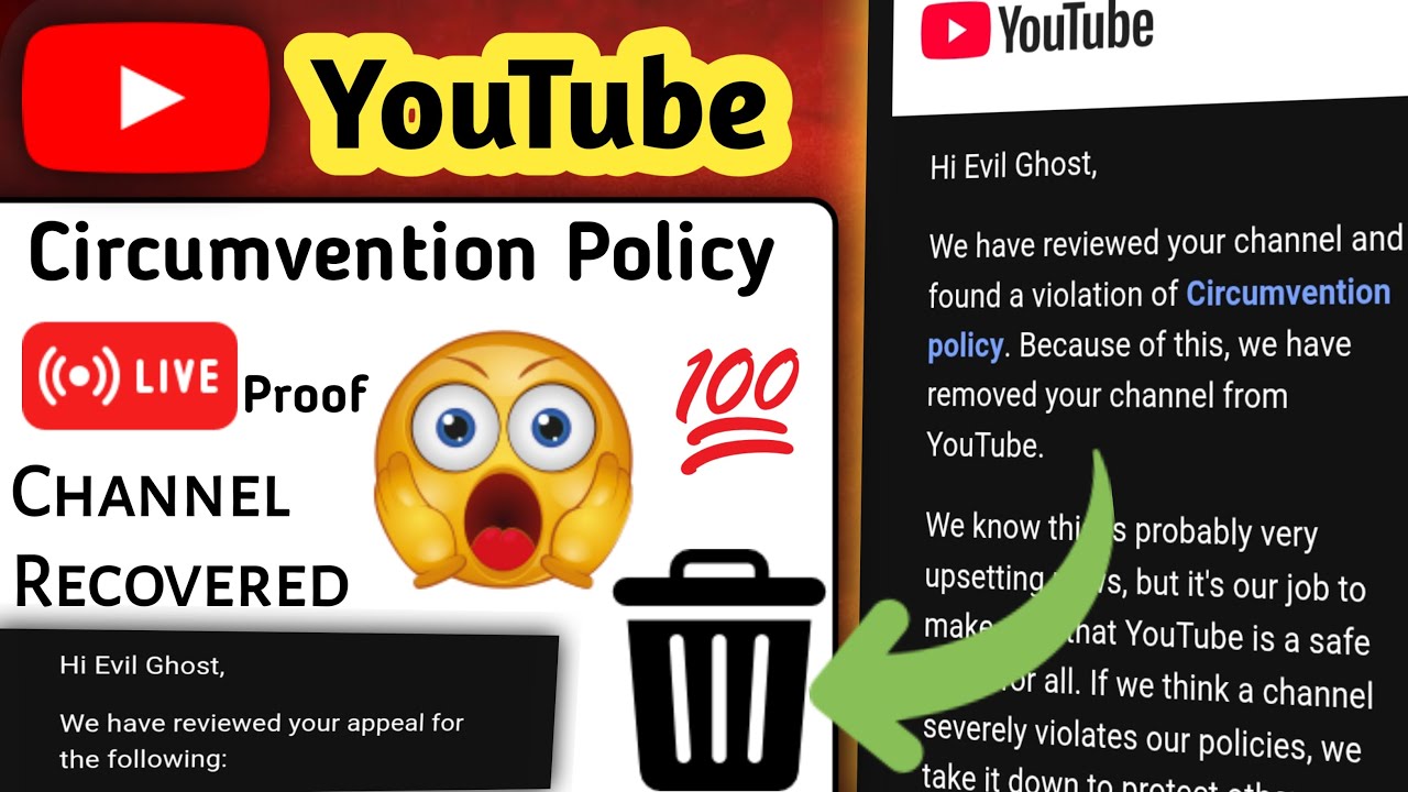 YouTube Circumvention Policy Full Explained | Channel Termination Fix & Appeal Method  Manual Review