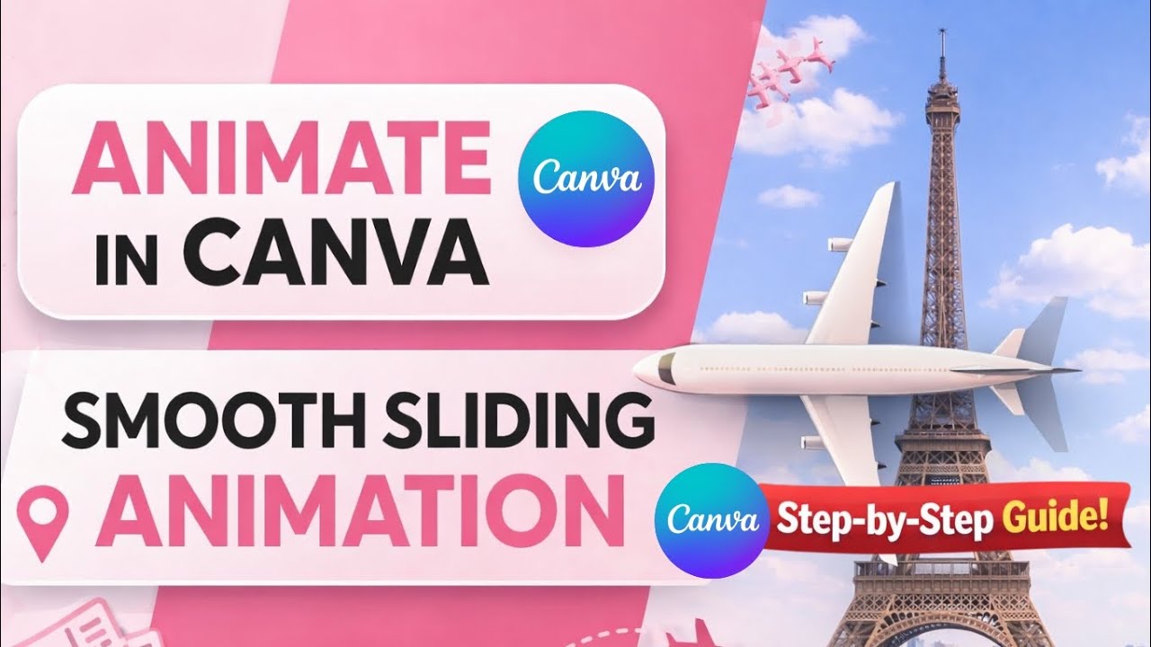Want to create smooth sliding animations in Canva using Match & Move