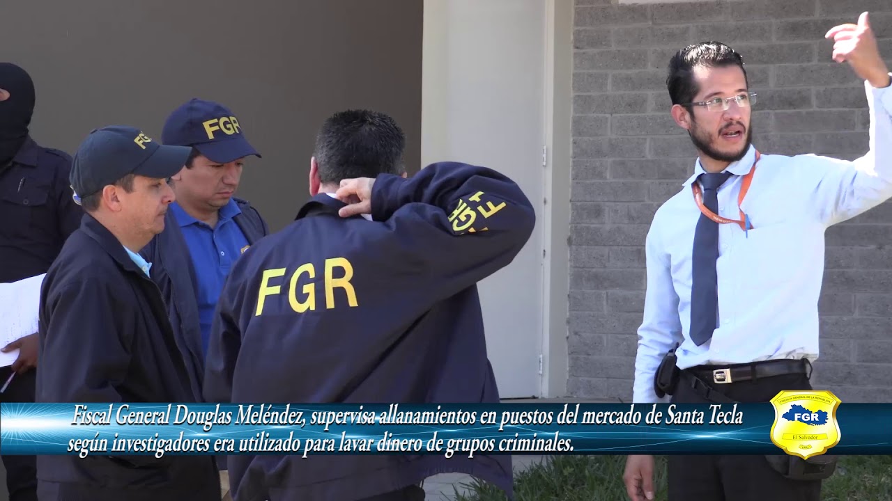 FGR en allanamientos en Mercado de Santa Tecla y Residencial privada por lavado de dinero