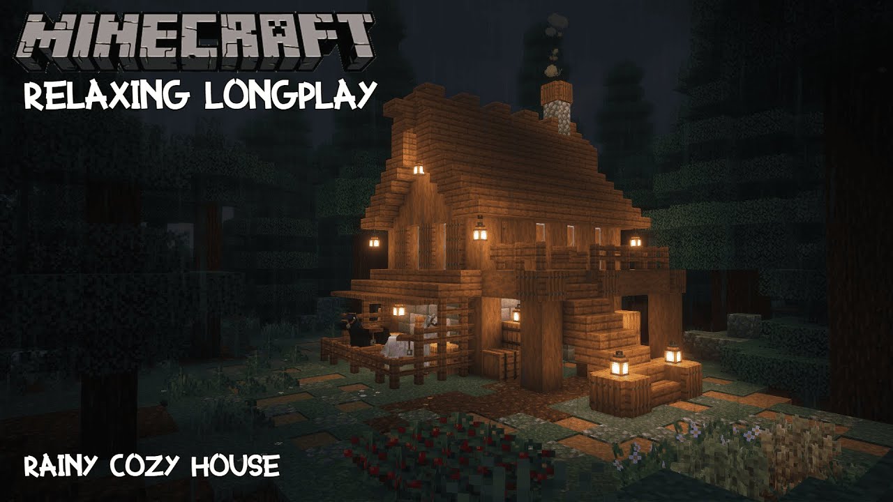 Minecraft Relaxing Longplay - Survival Cozy House - Raining - 1.21.10 - [No Commentary]