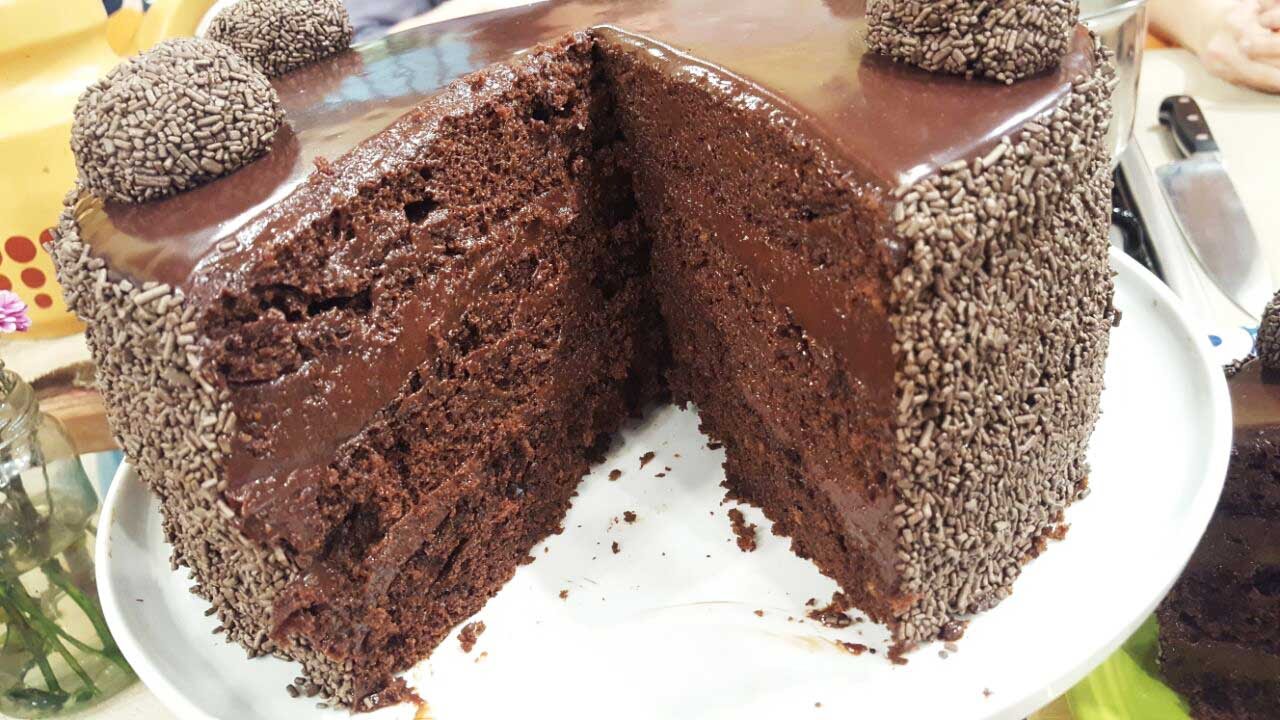 Torta brigadeiro de chocolate y leche condensada