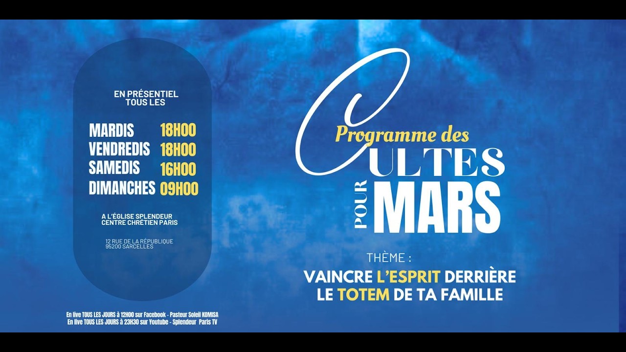 Vaincre l'esprit derrière le Totem de ta Famille avec Pasteur Soleil Komisa