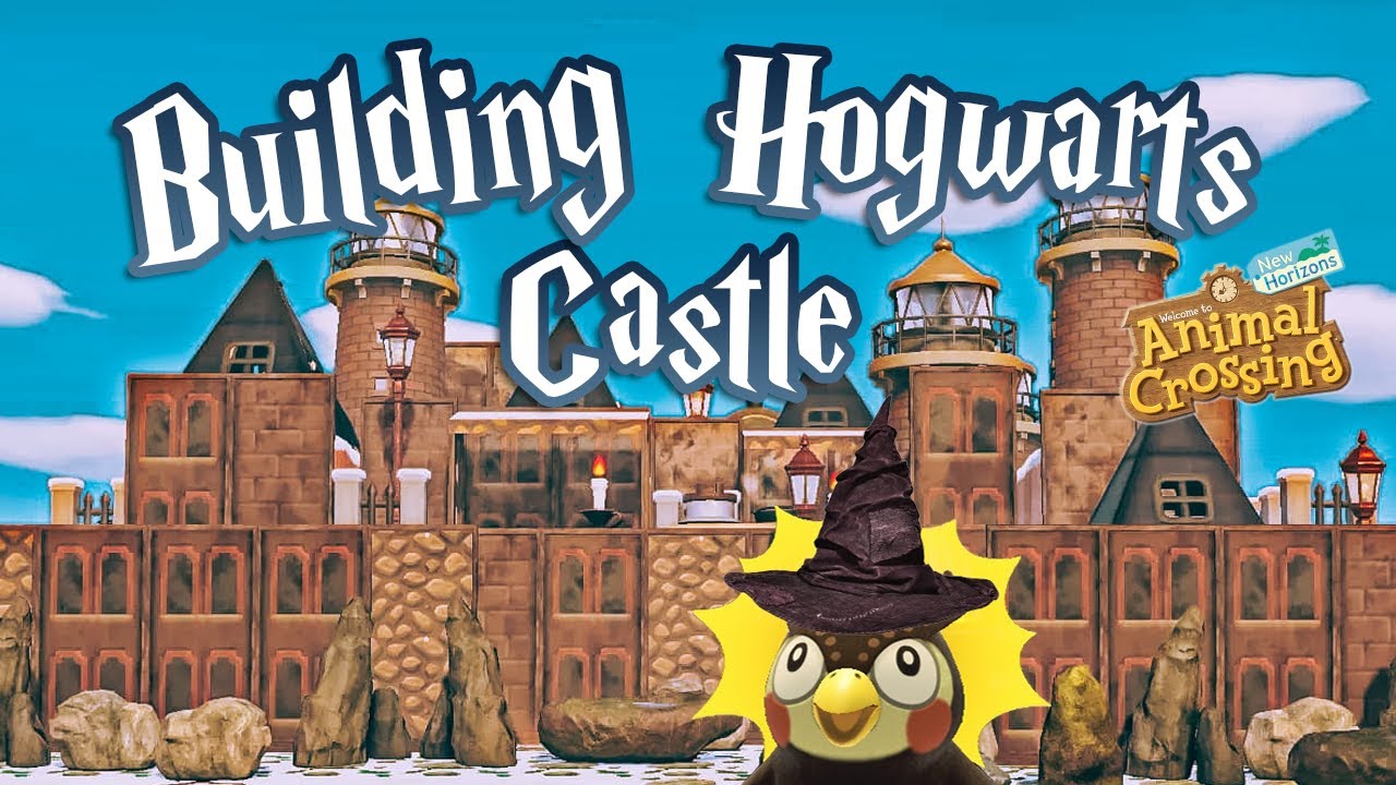 HUGE Castle 🏰 Hogwarts SPEED BUILD | Harry Potter Island pt 3 | Animal Crossing