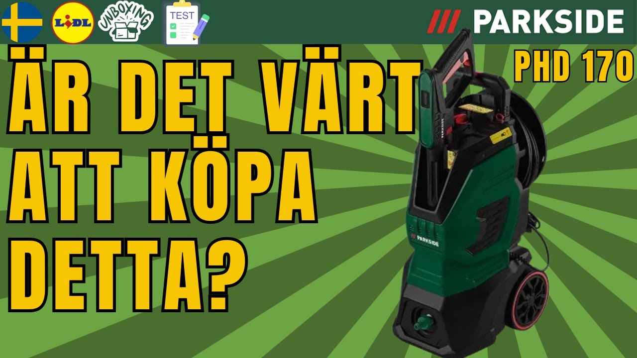 HÖGTRYCKSTVÄTT Parkside PHD 170 D2 SVERIGE SWEDISH LIDL