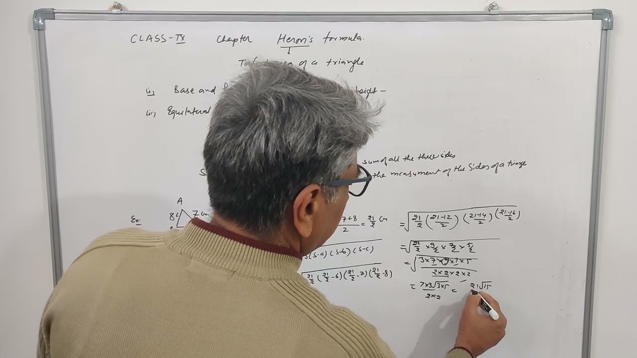CLASS -9TH MATHS CH-10 HERONS FORMULA 