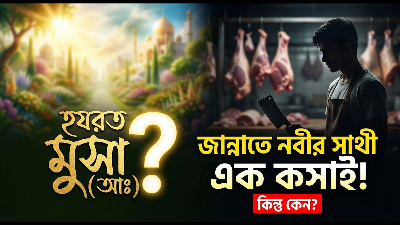 জান্নাতে মুসা আঃ এর সঙ্গী হবে এক কসাই! 😱 কিন্তু কেন  শুনলে আপনার চোখ ভিজে আসবে! | Halal Storyteller