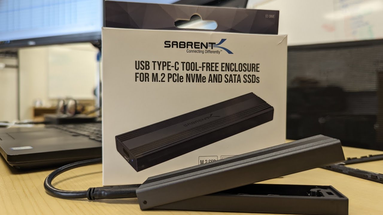 Sabrent USB Type-C M.2 Adapter Enclosure for Windows/Mac/Linux OS | Unboxing, Manual Overview, Setup