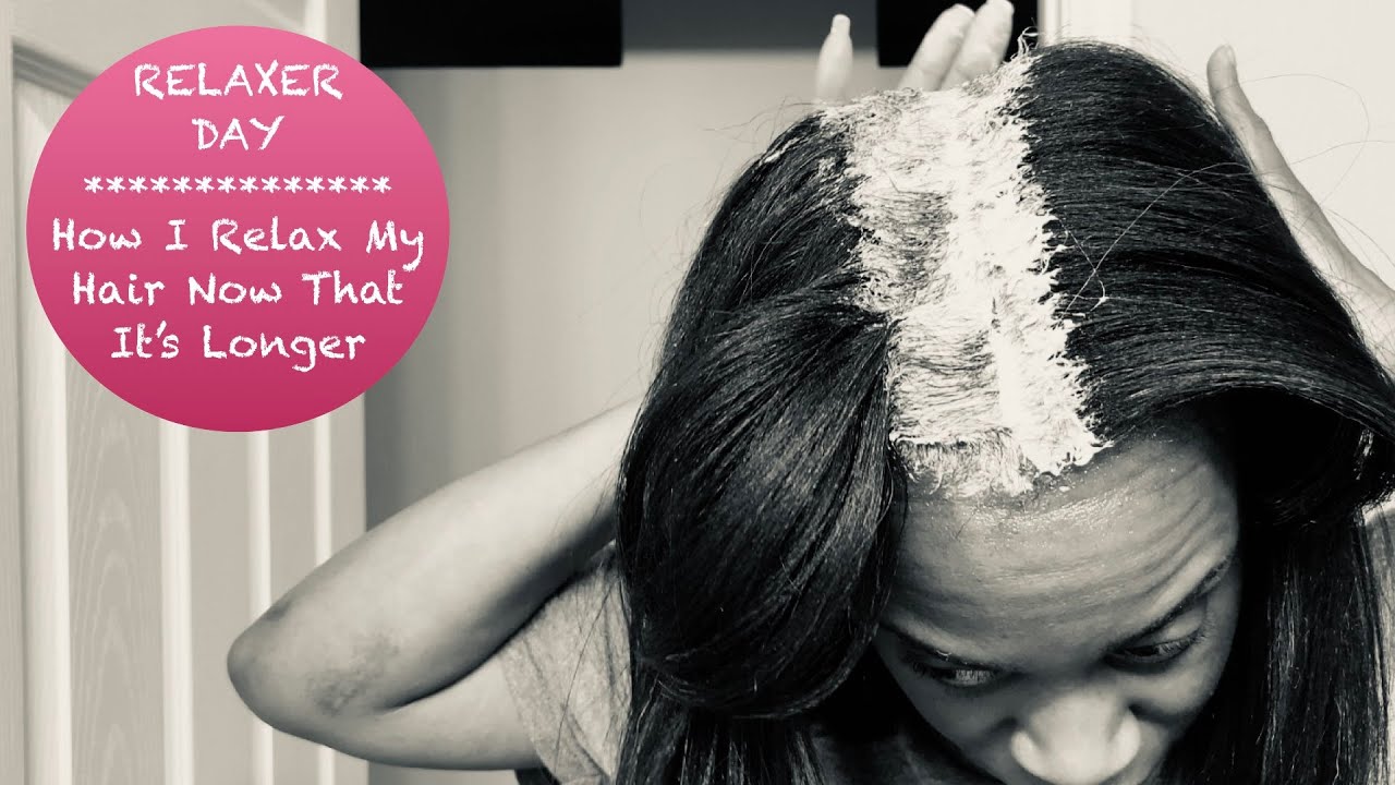 Relaxer Day | Healthy Relaxed Hair | How I Relax My Hair Now That It’s Longer