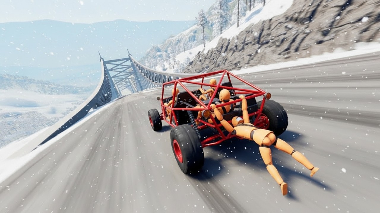 Full Throttle INSANE Long Downhill Mayhem! | BeamNG.drive Realistic Crashes & Speed Test #22