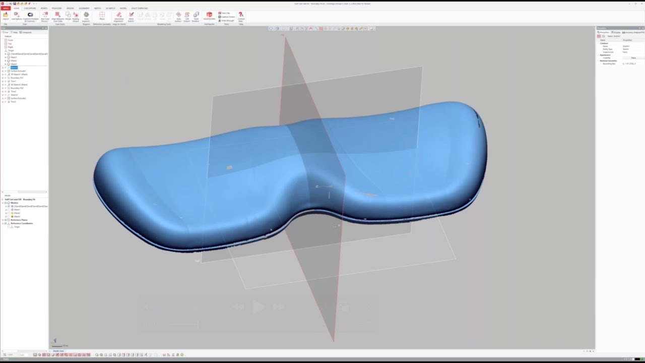 Reverse Engineering a Vehicle Seat Cover |  Geomagic Design X