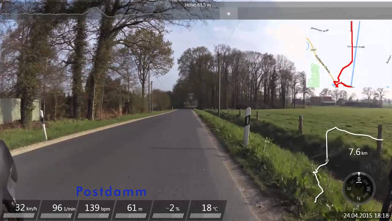 Münster: Rennrad - Sparkassen Münsterland Giro 2015 - 60km - Vorabsichtung (Garmin Virb Elite)
