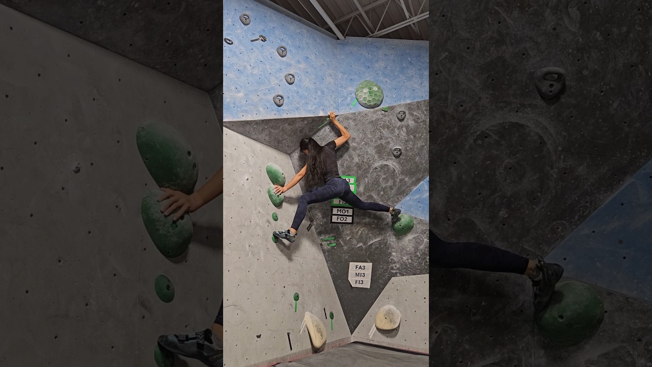 Slab comp boulder.😀 thank you to a friend's beta! #bouldering #rockclimbing #climbing
