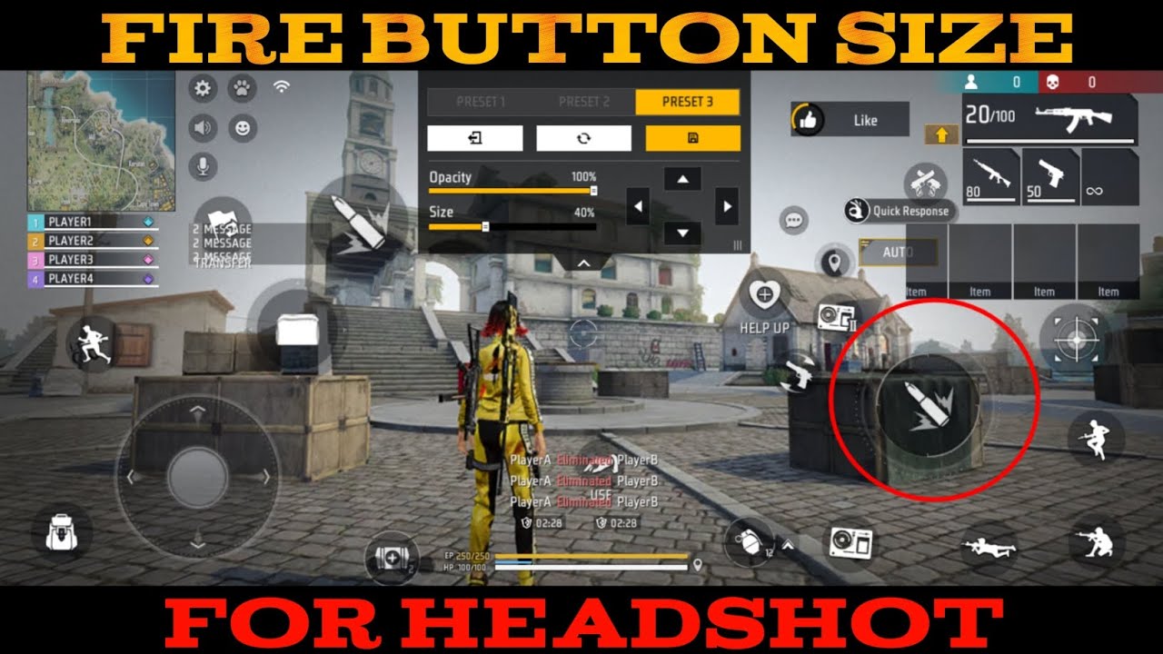 Free Fire Button Size | Fire Button Ka Size kya Rakhe | Free Fire Pro Setting |