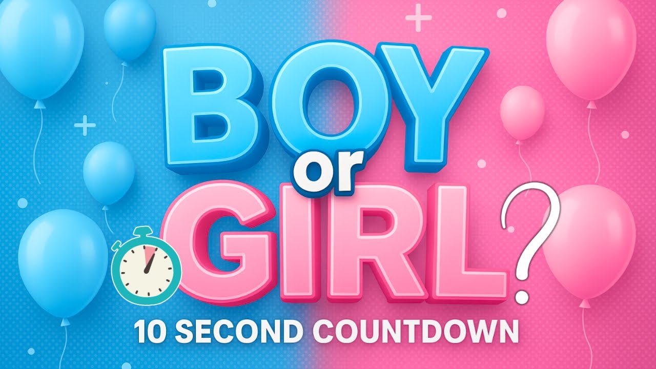 💙 BOY or GIRL? 💗 GENDER REVEAL TEMPLATE - Perfect Surprise for Baby Shower! 👶🎉
