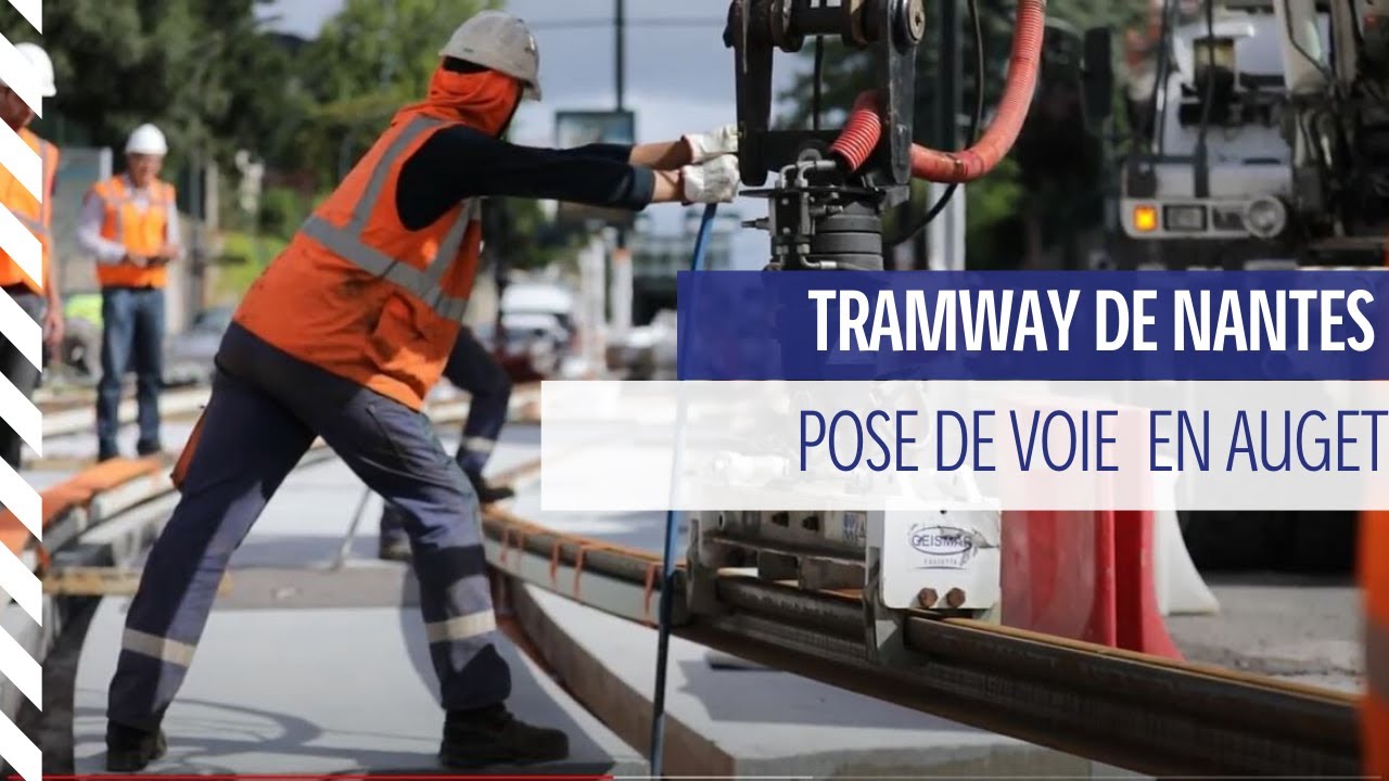 Pose de voie de Tramway en auget | ETF