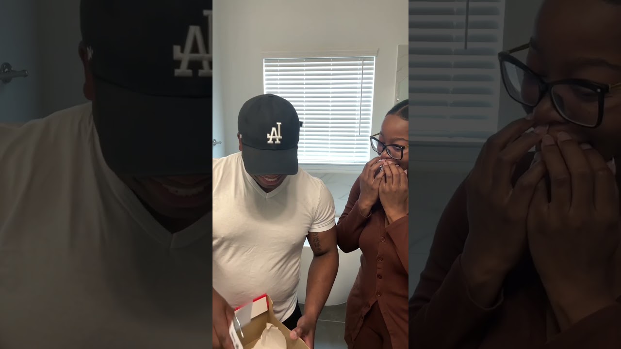 He was not feeling it at first 😭 Telling my husband I&rsquo;M Pregnant 🤰🏾 #shorts | Msnaturally Mary