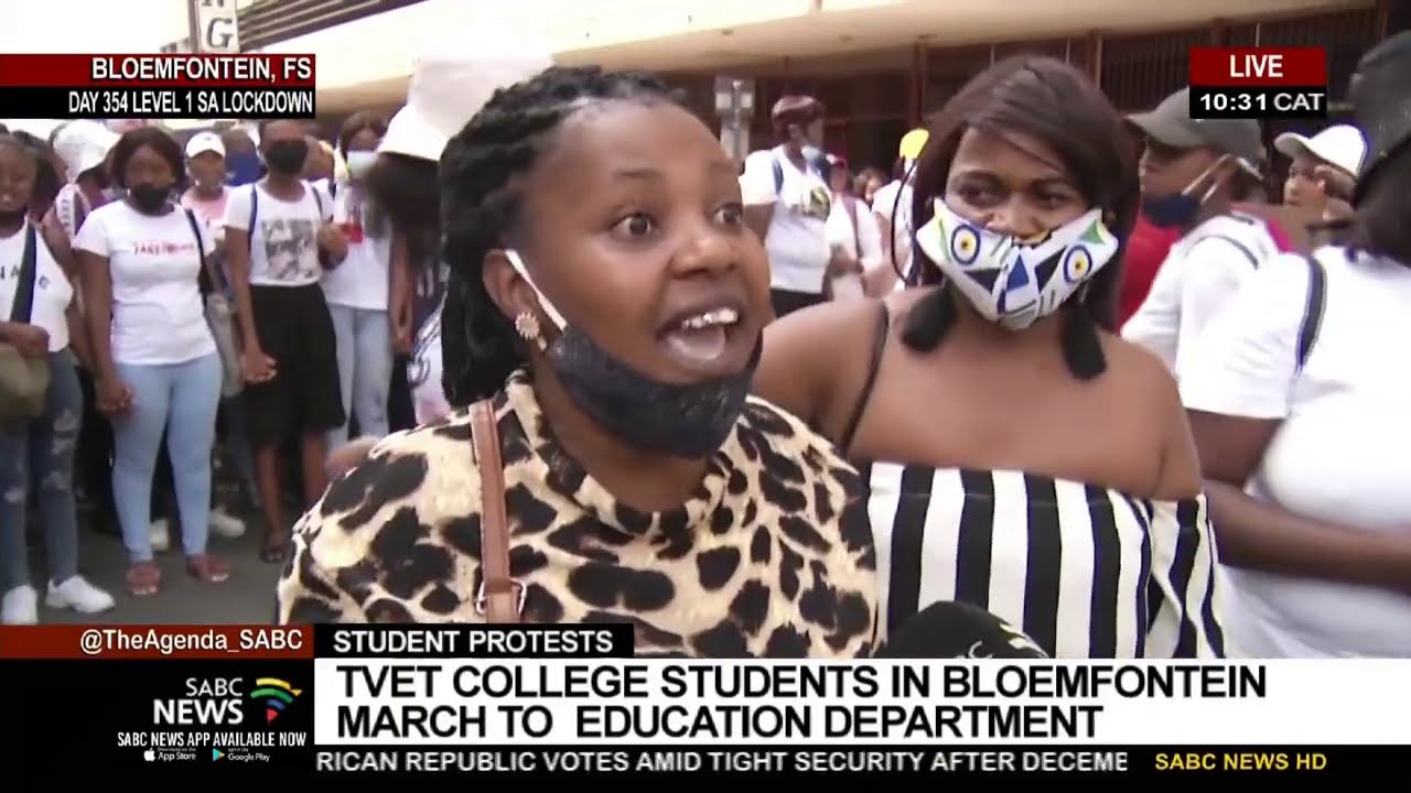 Student Protests | Motheo TVET College students in Bloemfontein march to education department