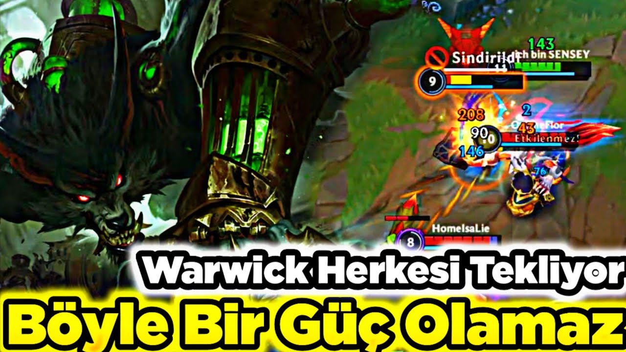HEM EN GÜÇLÜSÜ HEM EN KOLAY WARWİCK TEK ATIYOR RAKİP AĞLIYOR Wild Rift
