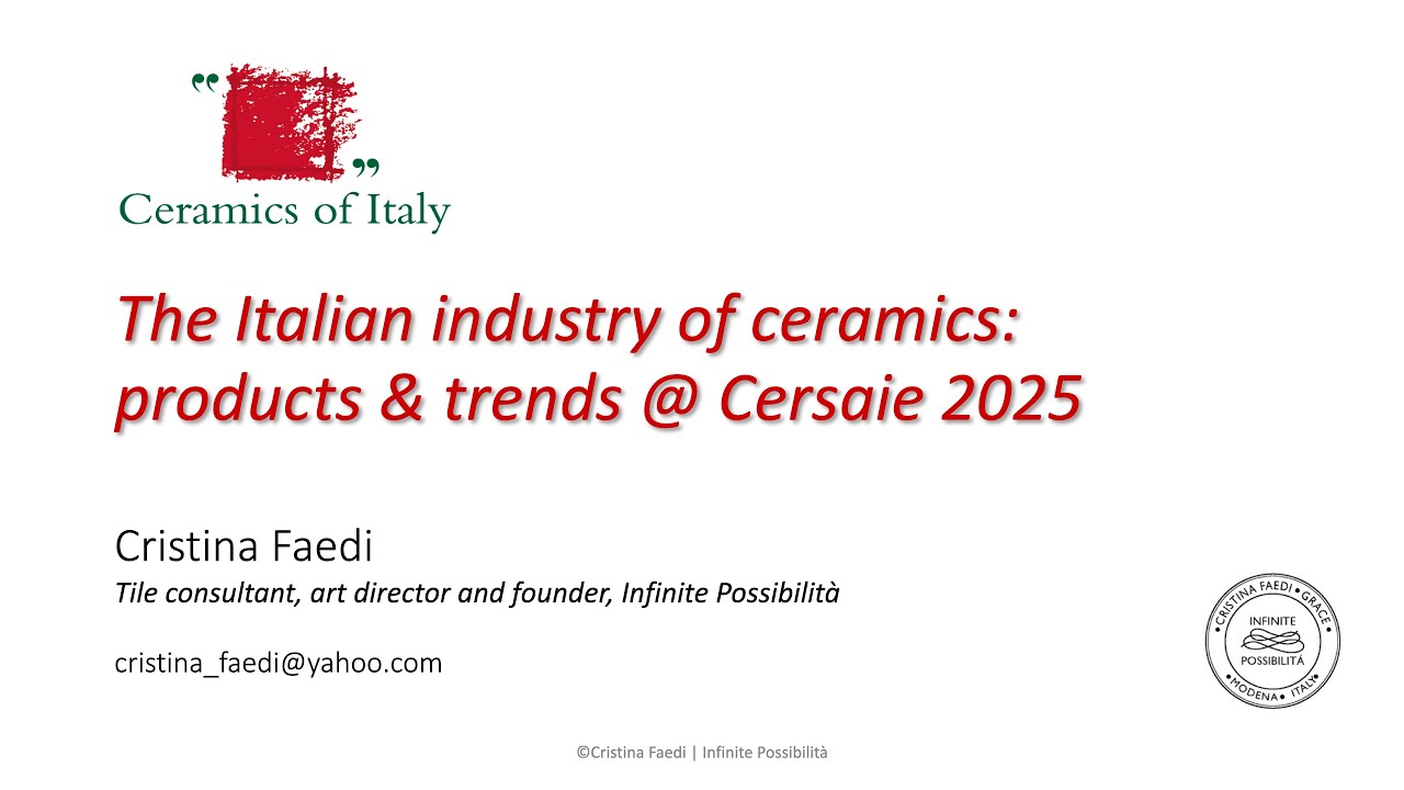 The italian industry of ceramics: products & trends Cersaie 2025 (ITALIAN)