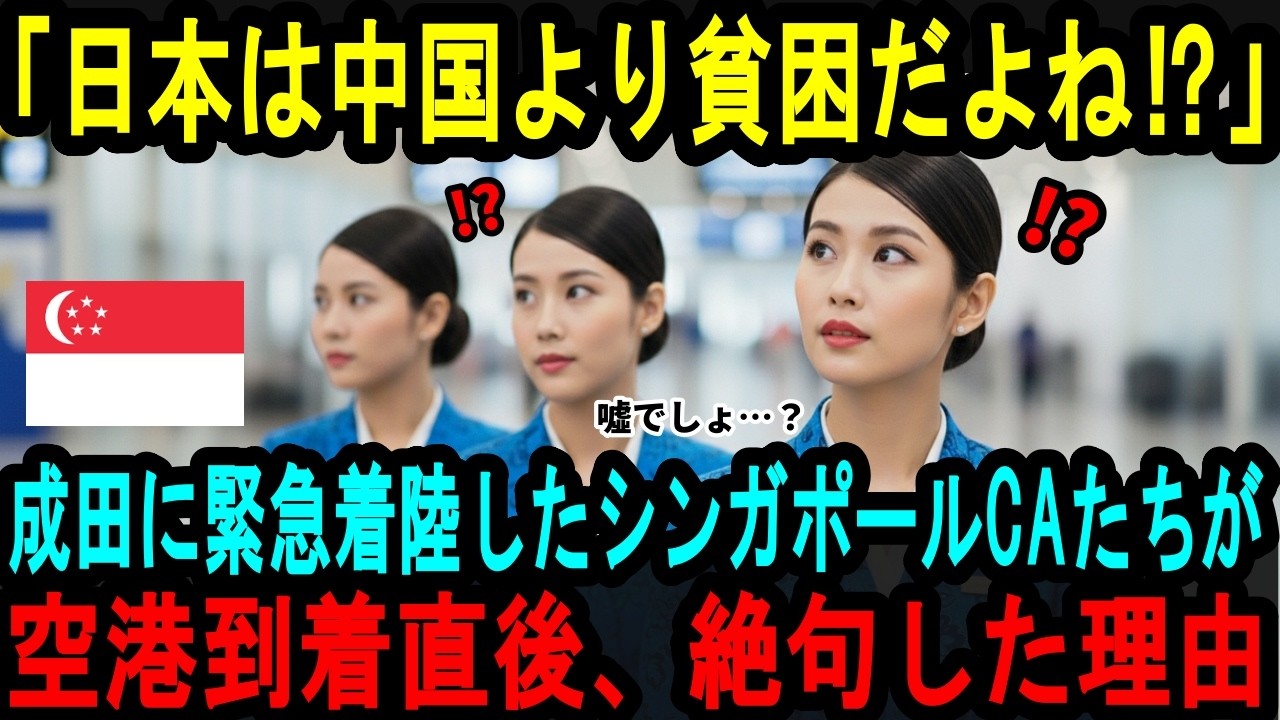 【海外の反応】「日本が豊かだなんて嘘でしょ！？」台風で成田空港に緊急着陸したシンガポール人CAたちが、停電した空港で絶句した理由