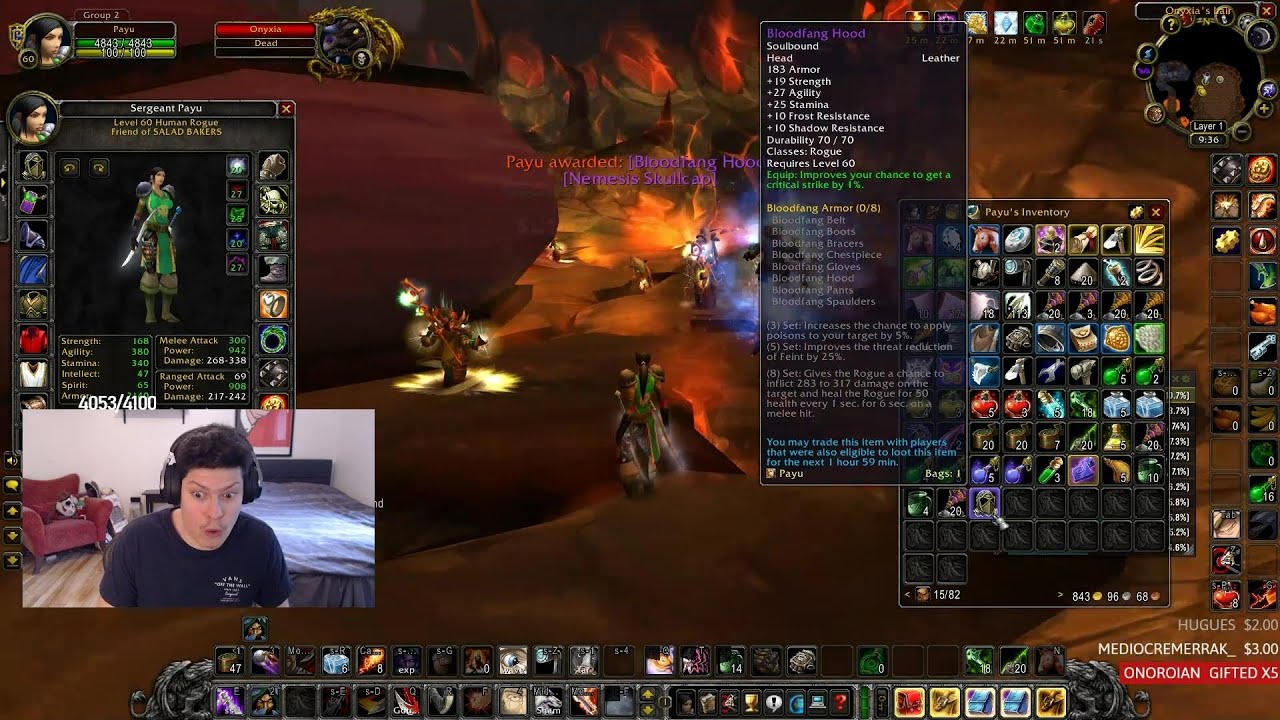 Payo - Bloodfang Hood - WoW Classic Day 308