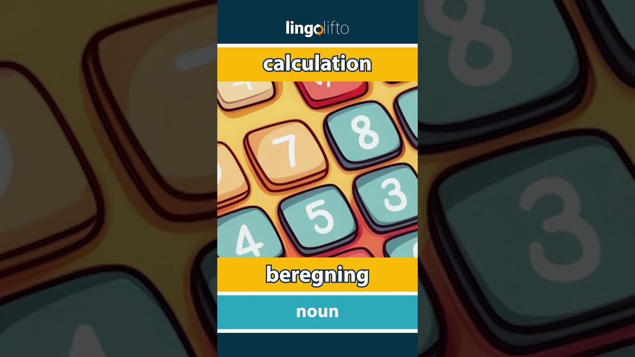 🇬🇧🇩🇰 calculation - beregning : learn English : Lad os l&aelig;re engelsk : vocabulary builder
