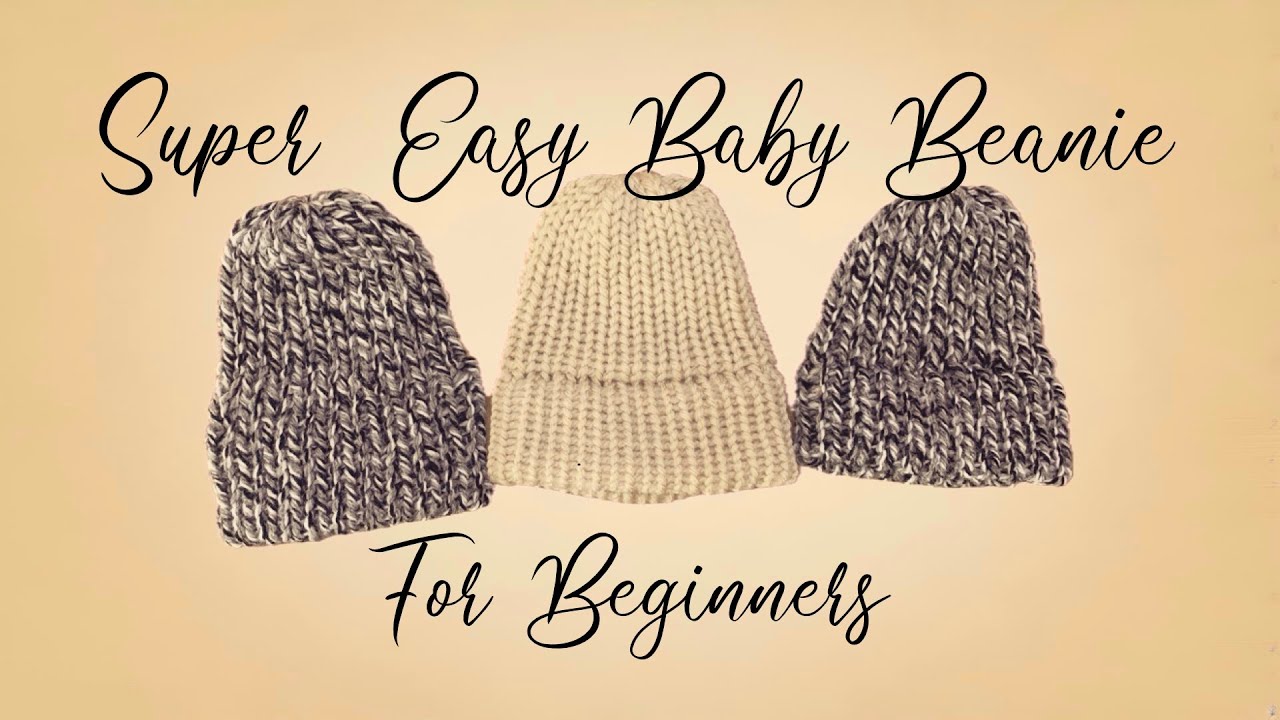 Super Easy Baby Beanie / 22 Needle Sentro Knitting Machine / Simple 20 Minute Beanie/ Beanie w/ Brim