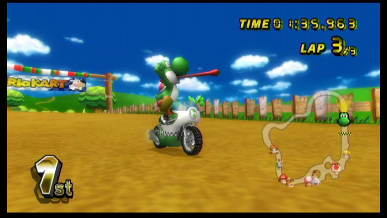 Mario Kart Wii playthrough_Yoshi_150cc Mushroom Cup