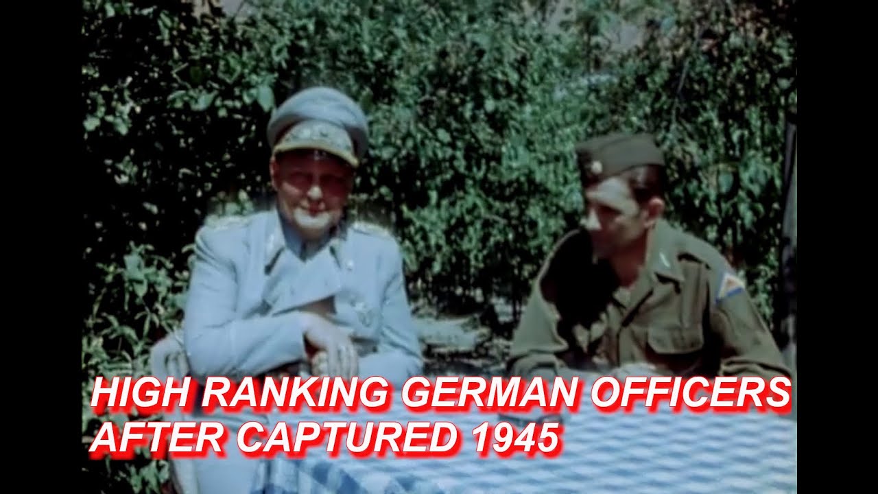 High ranking german officers in captivity 1945  - in original HD color [ WWII DOCUMENTARY ]