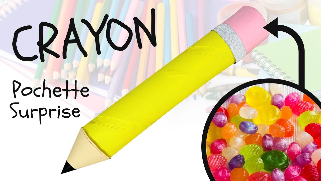 DIY rentr&eacute;e scolaire - Crayon Pochette Surprise (bricolage facile pour enfants)