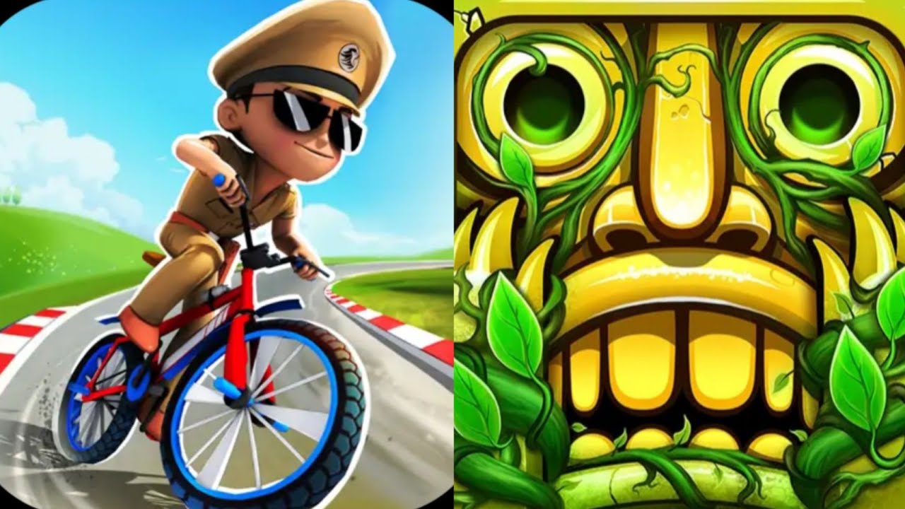 Little Singham Cycle Race VS Temple Run 2 Game 2025 Gameplay Android, ios