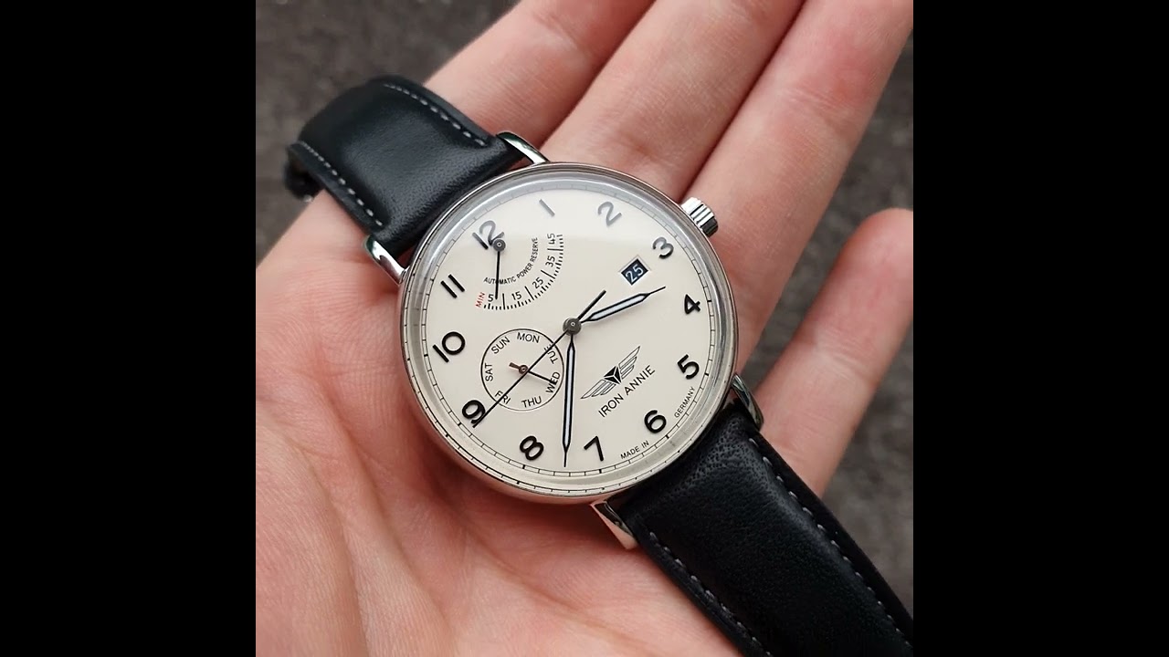 Germany watch iron annie amazonas classic pilot automatic with power reserve meter