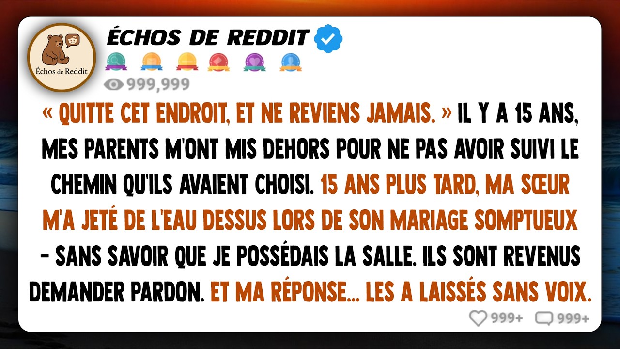 Elle m'a éclaboussé d'eau à son mariage - puis elle a découvert que je possédais les lieux