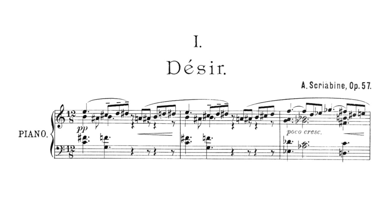 Scriabin - D&eacute;sir, Op. 57, No. 1 (Pouishnoff, 1926)