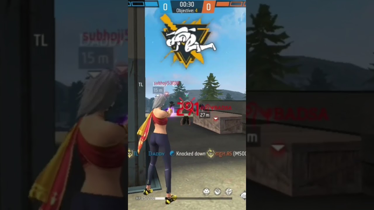 FREE FIRE HEADSHOT 😈😱WITH GULABI SADI 💝💓 #shorts #VIR0 #viral #trending #freefire