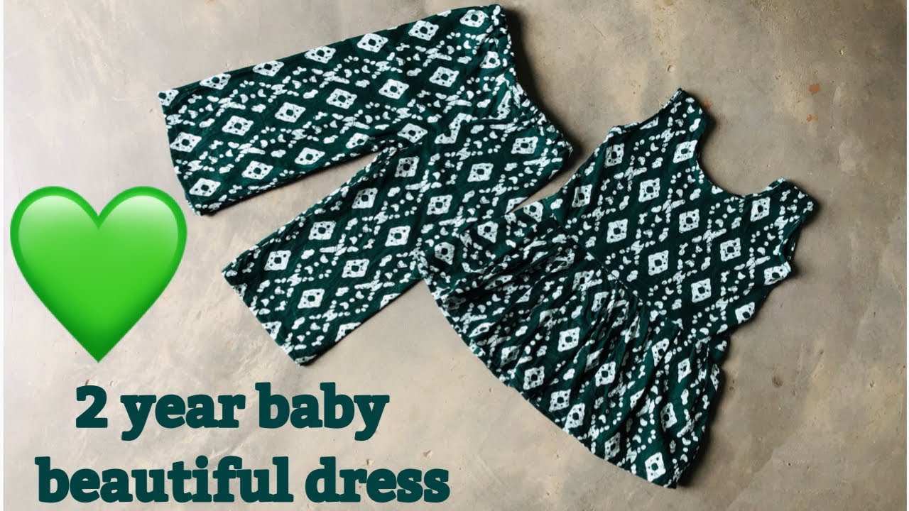 2 Year Baby Beautiful Dress Making💚#sewing #stiching #babydress #babysummerdress  #udaysonicreations