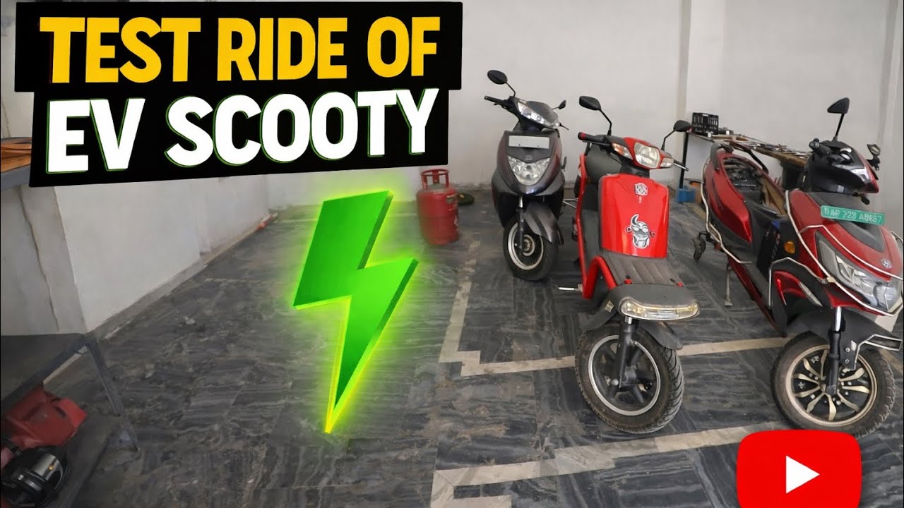 Ev scooty test ride 😆