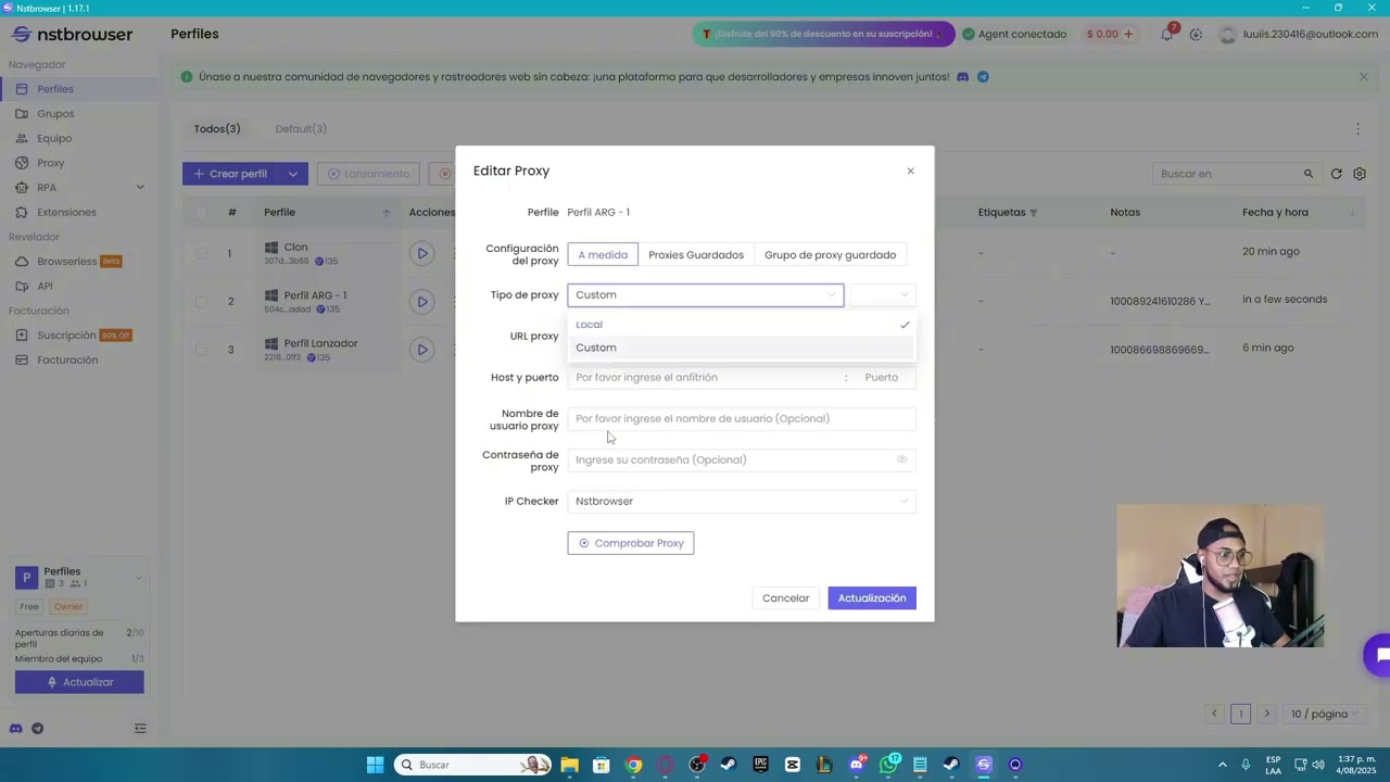 Como instalar proxy en Perfil de Facebook | Scalesoft |